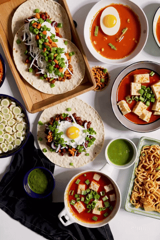 Colorful Mexican feast